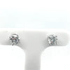 1/2 Ctw Natural Diamond & 14Kt White Gold Stud Earrings