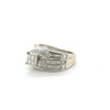 1 Ctw Natural Cluster Princess Cut Diamond In 14Kt White Gold