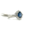 Estate 1.19 Ct Natural Sapphire & Diamond Ring In Platinum