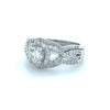 1 CTW Diamond Ring In 14kt White gold size 5.5