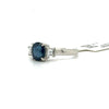 Estate 1.33 Ct Natural Sapphire & .16 CTW Diamond Aceents in Platinum