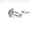 Estate Natural Emerald & Diamond Ring In Platinum