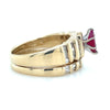Natural .40 Ct Ruby & .65 Ctw Diamond Ring In 14kt Gold