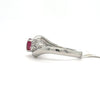 Estate 1 Ctw Ruby & Diamond Accent Platinum Ring