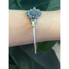 James Avery Sterling Silver Sunflower Hinged Bracelet