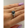 2.45 Ct Sapphire & Natural Diamond Ring in Platinum