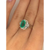 1.26 Ct Colombian Emerald & 0.44 Ctw Natural Diamond Ring in Platinum