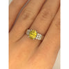 Estate 1.66 Ct Sphene & Natural Diamond Platinum Ring
