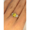 Estate 1.66 Ct Sphene & Natural Diamond Platinum Ring