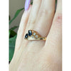 1/2 Ctw Natural Sapphire Ring With Natural Diamond Accents In 14Kt Yellow Gold