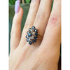 1 Ctw Natural Sapphire & Natural Diamond Accented Ring in 14Kt Yellow Gold