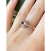 1 Ctw Morganite & Natural Diamond Ring in 14Kt Rose Gold