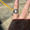 Estate Natural 10 Ct Star Sapphire in 14Kt White Gold