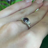 1 Ct Natural Color Changing Garnet & Natural Diamonds In Platinum Ring