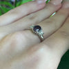 1 Ct Natural Color Changing Garnet & Natural Diamonds In Platinum Ring