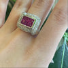 1 Ctw Ruby & 1/2 Ctw Natural Diamond RIng