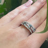 0.48 Ct Alexandrite Ring with Natural Diamond Accents In Platinum Setting