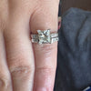 2.37 CTW Natural Diamond Ring Set in 14Kt White Gold