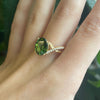 2.87 Ct Tourmaline & 0.10 Ctw Natural Diamond Ring in 18Kt Yellow Gold