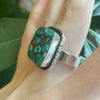 Sterling Silver & Square Turquoise Ring