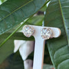 14Kt White Gold & 6.30 Ctw Natural Diamond Stud Earrings
