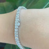 10Ctw LAB Diamond Tennis Bracelet in Your Choice of 14Kt Yellow or White Gold