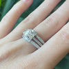 2 Ctw Natural Diamond 3 Ring Set in 14Kt White Gold
