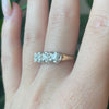 0.60 Ctw Natural Diamond 4 Stone Ring in 14kt Two-Toned Gold