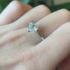 1.05 Ctw LAB Heart Shaped Diamond Solitaire Ring In 14Kt White Gold