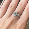 1.54 Ctw LAB Marquis Cut Diamond 3 Stone Ring In 14Kt White Gold