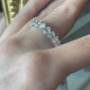 4 Ctw LAB Diamond Oval Cut Full Eternity Band In 14Kt White Gold