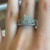 Vera Wang 1.2 Ctw Natural Diamond 14Kt White Gold Ring & Enhancer Band