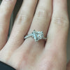 2 Ctw LAB Diamond Heart Shaped Ring In 14Kt White Gold