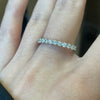 0.60 Ctw Natural Diamond Half Eternity Band In 14Kt White Gold
