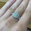 Neil Lane 14Kt White Gold & 1/2 Ct Center Natural Diamond & Natural Diamond Double Hidden Halo