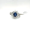 Estate Natural sapphire & Diamond Ring In Platinum