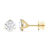 Lab Diamond Studs 3 Prong Martini Set 14Kt Yellow Or White Gold .50 CTW - 10 CTW