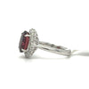 Estate Rubilite Tourmaline & Diamond Accent Ring In Platinum