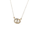 1 Ct Oval Lab Diamond Center Set Necklace In 14Kt Yellow Or White Gold