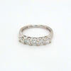 1ctw 5 stone natural diamond band in 14kt white gold