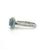 1.47 Ct Natural Zircon & Diamond Accent 14Kt White Gold Ring