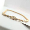 2.25ctw Natural diamond tennis bracelet 7 in long in 14kt yellow gold
