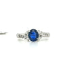 Estate 1.08 CTW Sapphire & Diamond Ring in Platinum