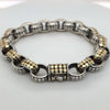 John Hardy 18kt gold & sterling silver 7 3/4in bracelet