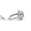 Estate 4.19 CTW Aquamarine and 0.79 CTW Diamond Ring in Platinum