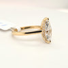 2.28CT LAB Marquis Diamond Hidden Halo Ring in 14kt Yellow Gold