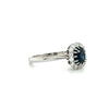 1.17 Ct Natural Unheated Burma Sapphire & .50ctw VVS diamonds in 18kt white gold size 7.5