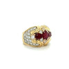 Estate Natural 1.5ctw Ruby & 2ctw Diamonds Ring In 18k Gold