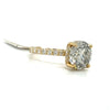 4.25 Ctw Lab Diamond Ring With 3.75 CT Center Round Diamond In 14Kt Yellow or White Gols