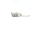 2 Ct Radiant Cut Certifed Lab Diamond Pendant In 14Kt White Gold With Chain